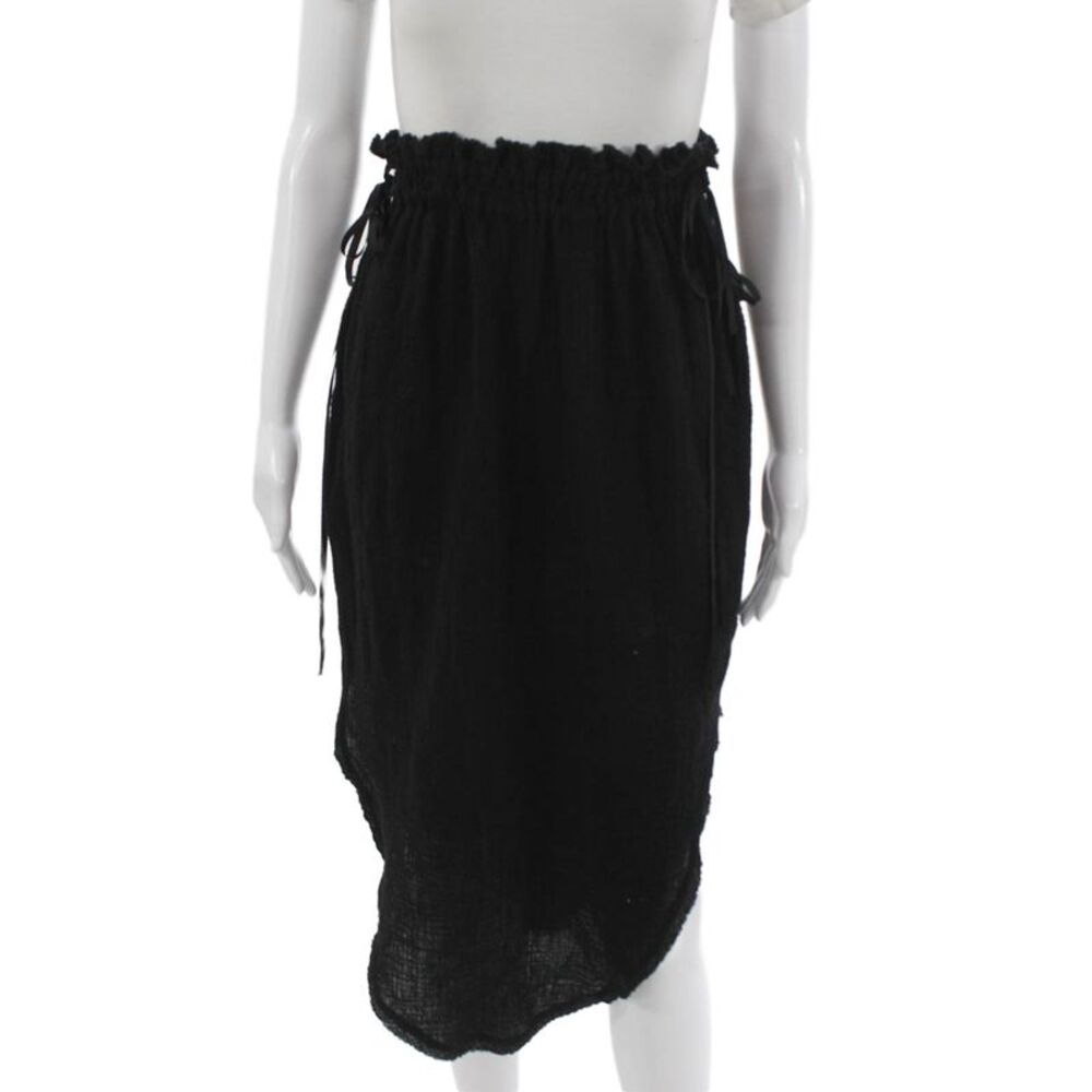 Roi Women A-Line Black Cotton Skirt Size XS